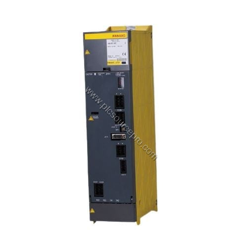 Figure 1: Front view of the FANUC A06B-6091-H002 power backup module showing its robust industrial enclosure and mounting bra
