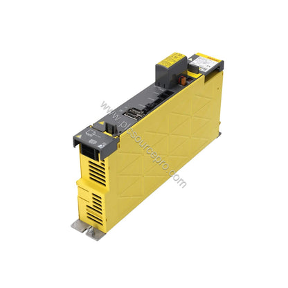 Figure 1: Front view of the FANUC A06B-6114-H208 servo amplifier module showing its compact industrial enclosure and status i