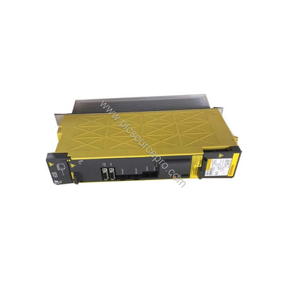 Figure 2: Side view of the FANUC A06B-6117-H303 highlighting the terminal block connections for L, M, and N axis outputs.