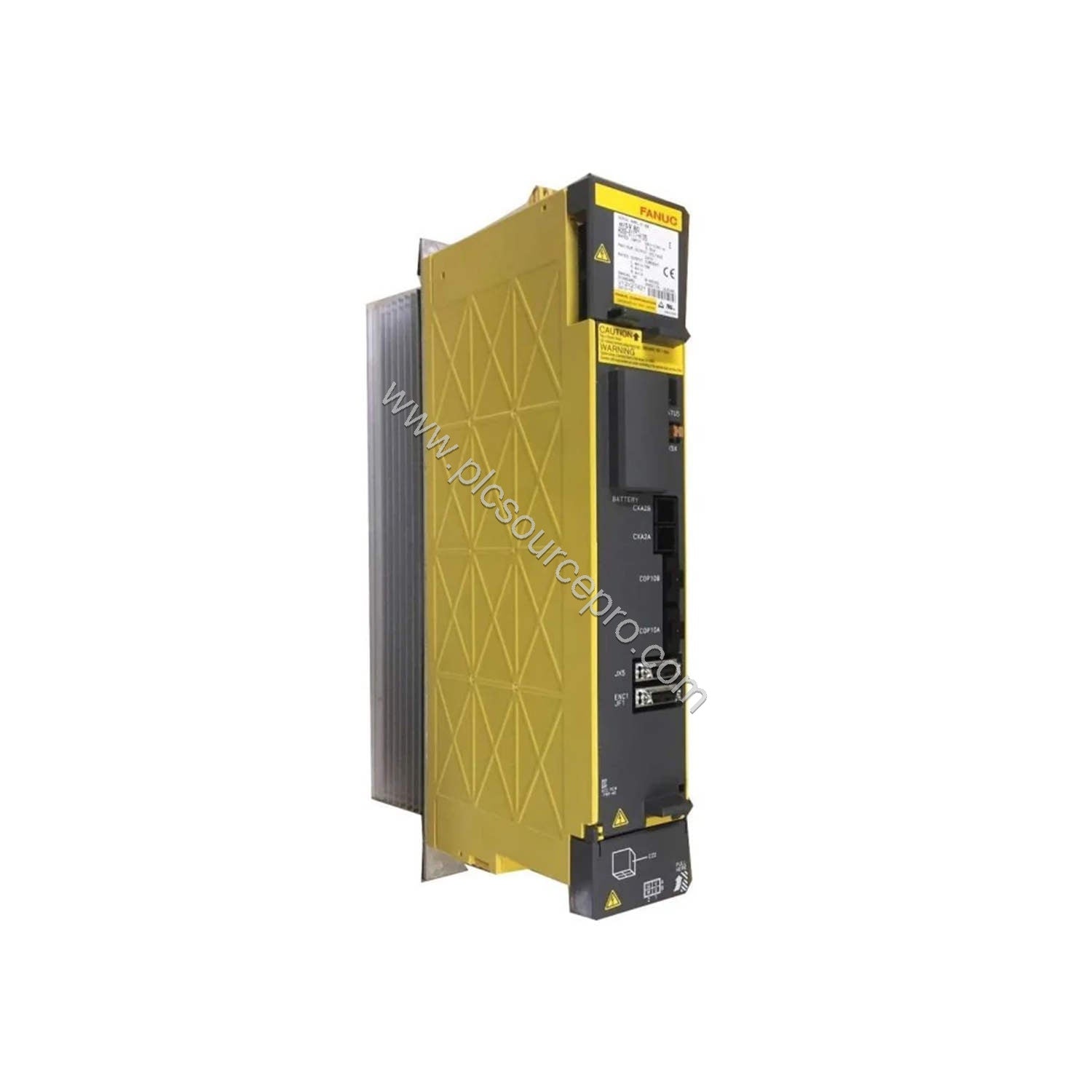 Figure 1: Front view of the FANUC A06B-6117-H303 servo amplifier module showing its sturdy industrial enclosure and status in