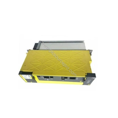 Figure 2: Side view of the FANUC A06B-6140-H055 highlighting the heavy-duty power terminals and cooling fins for reliable hig