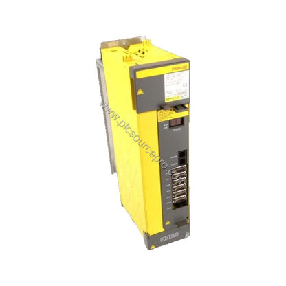 Figure 1: Front view of the FANUC A06B-6150-H030 power supply module showing its industrial enclosure and status indicator li