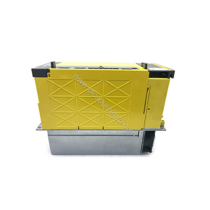Figure 2: Side view of the FANUC A06B-6250-H045 highlighting the power terminals and cooling fins for efficient heat dissipat