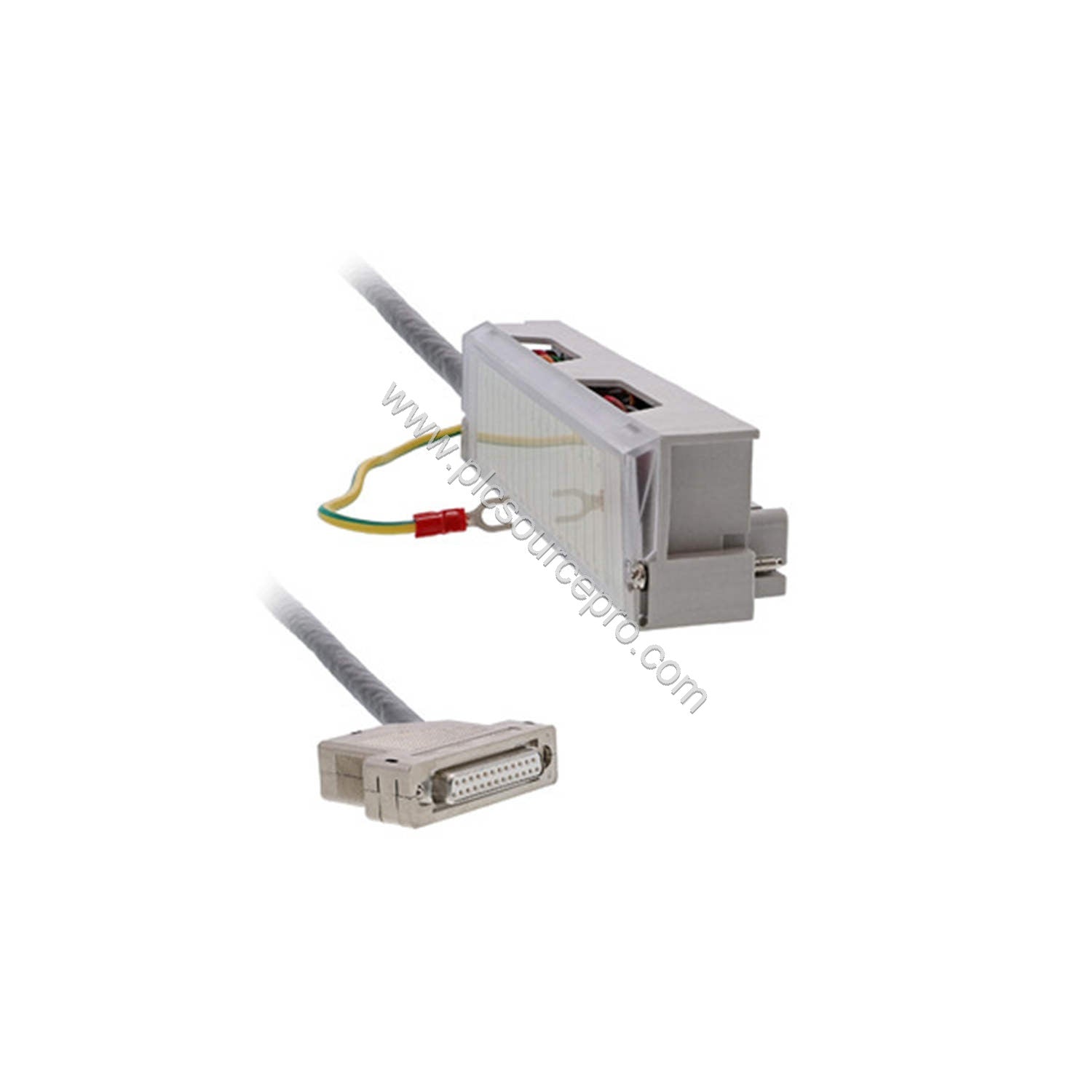 Figure 2: Side view of the Schneider ABFM08S201 highlighting the moulded stress relief and PVC insulation for industrial envi