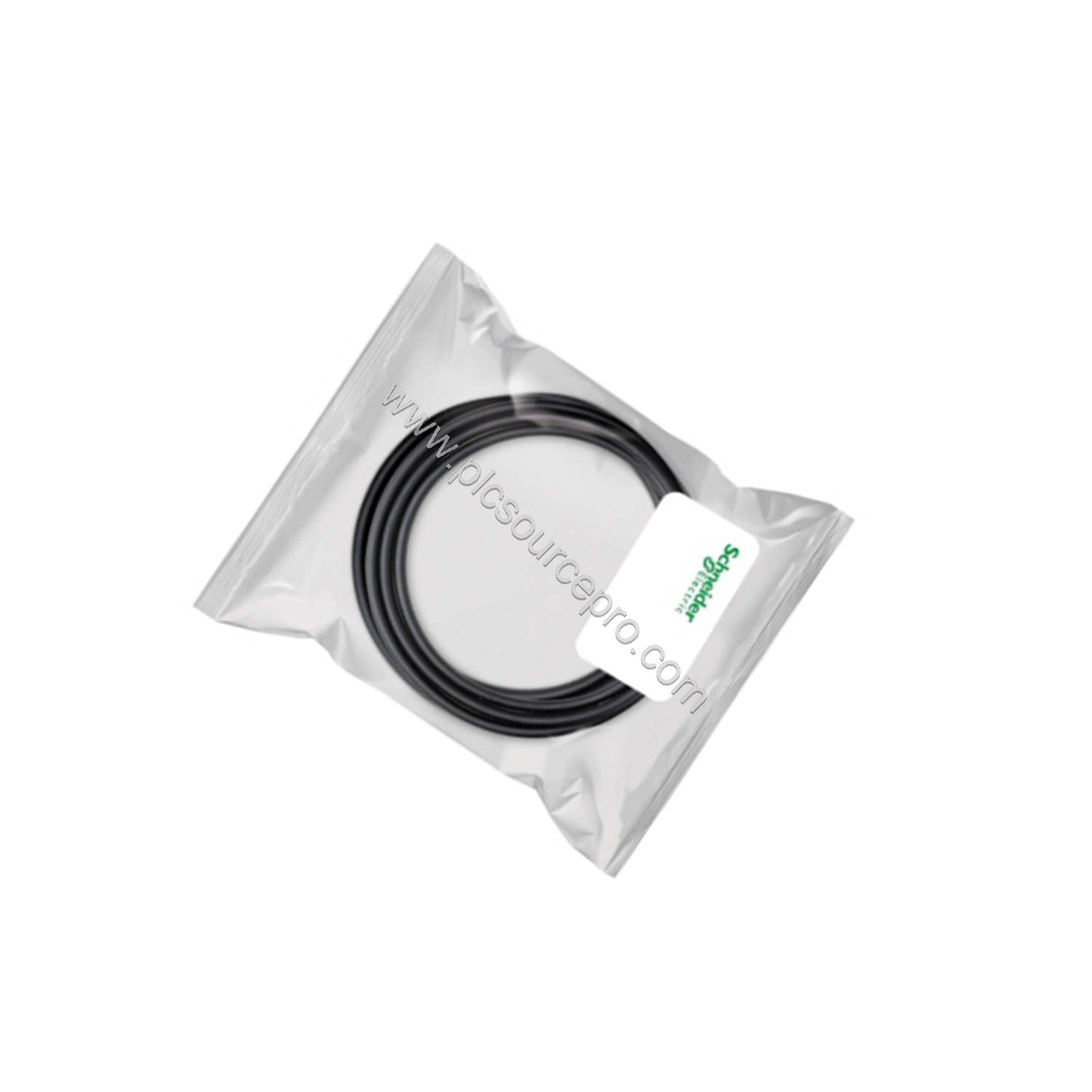 Figure 1: Front view of the Schneider ABFS16H200 connecting cable showing its 2-meter length and HE-16 connectors for Modicon