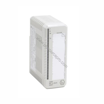Figure 1: Front view of the ABB AI895 Industrial Automation Module showing its compact S800 form factor with LED indicators f