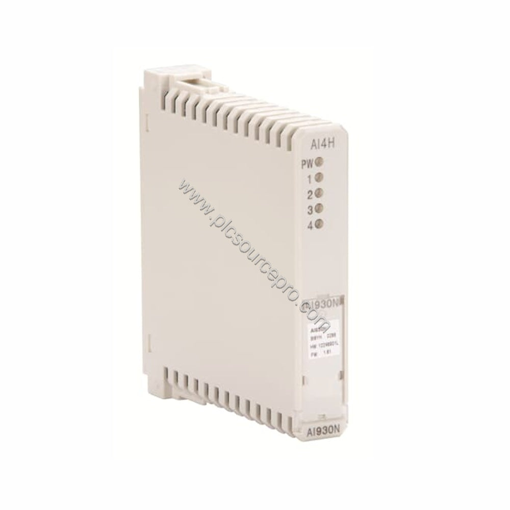 Figure 1: Front view of the ABB AI930N Industrial Automation Module showing its compact enclosure and terminal layout for ana