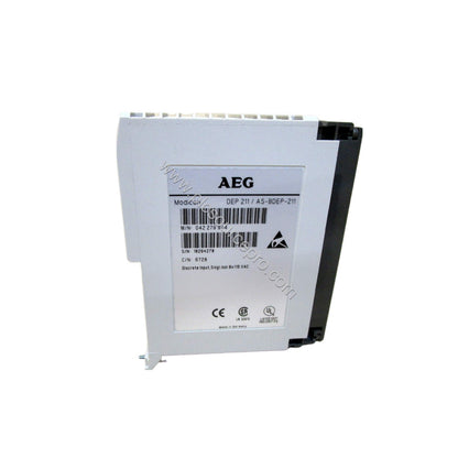 Figure 1: Front view of the Schneider AS-BDEP-210 discrete input module showing its compact industrial housing and indicator 