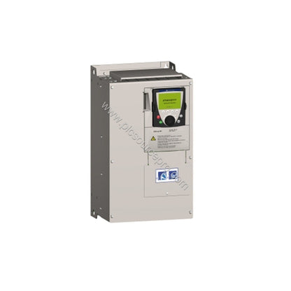 Figure 1: Front view of the Schneider ATV61HD37N4Z industrial variable speed drive showing its compact enclosure and keypad i