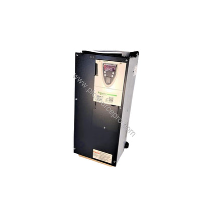 Figure 1: Front view of the Schneider ATV71HD30N4 Variable Speed Drive in a rugged industrial enclosure with a graphic termin