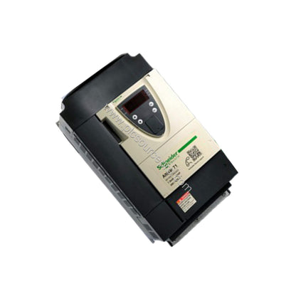 Figure 2: Detail of the Schneider ATV71HD75N4 drive's control panel and communication ports including Modbus and CANopen conn