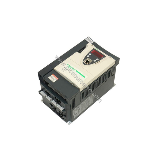 Figure 1: Front view of the Schneider ATV71HU30N4 variable speed drive showing its compact heat sink and terminal connections