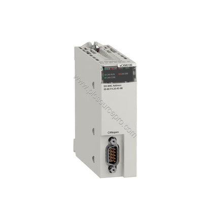 Figure 2: Side profile of the Schneider BMECXM0100H module illustrating its compact form factor and labeling for the Profibus