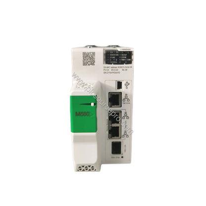 Figure 2: Close-up of the Schneider BMEH582040C module's backplane connector and conformal coating protection for harsh indus