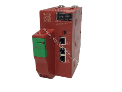 Figure 1: Front view of the Schneider BMEP584040S Industrial Automation Module showing its compact mounting face with status 