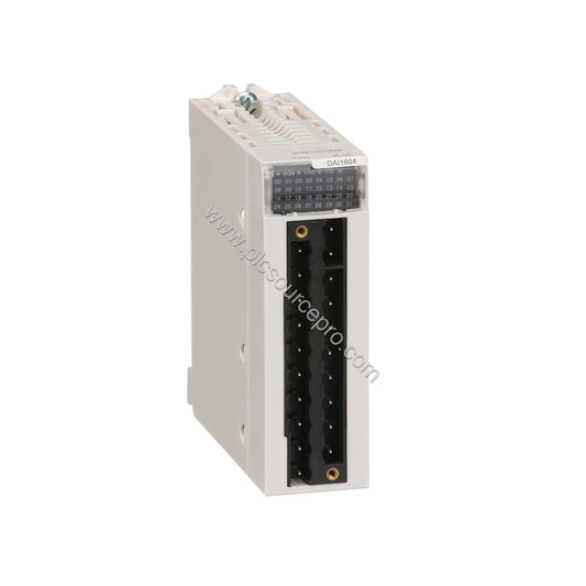 Figure 1: Front view of the Schneider BMXDAO1605 discrete output module showing status LEDs and terminal layout for 16 Triac 