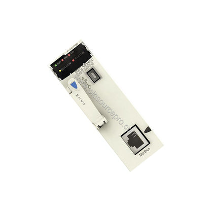 Figure 2: Side view of the Schneider BMXP341000H processor module highlighting the integrated USB port and memory card slot f