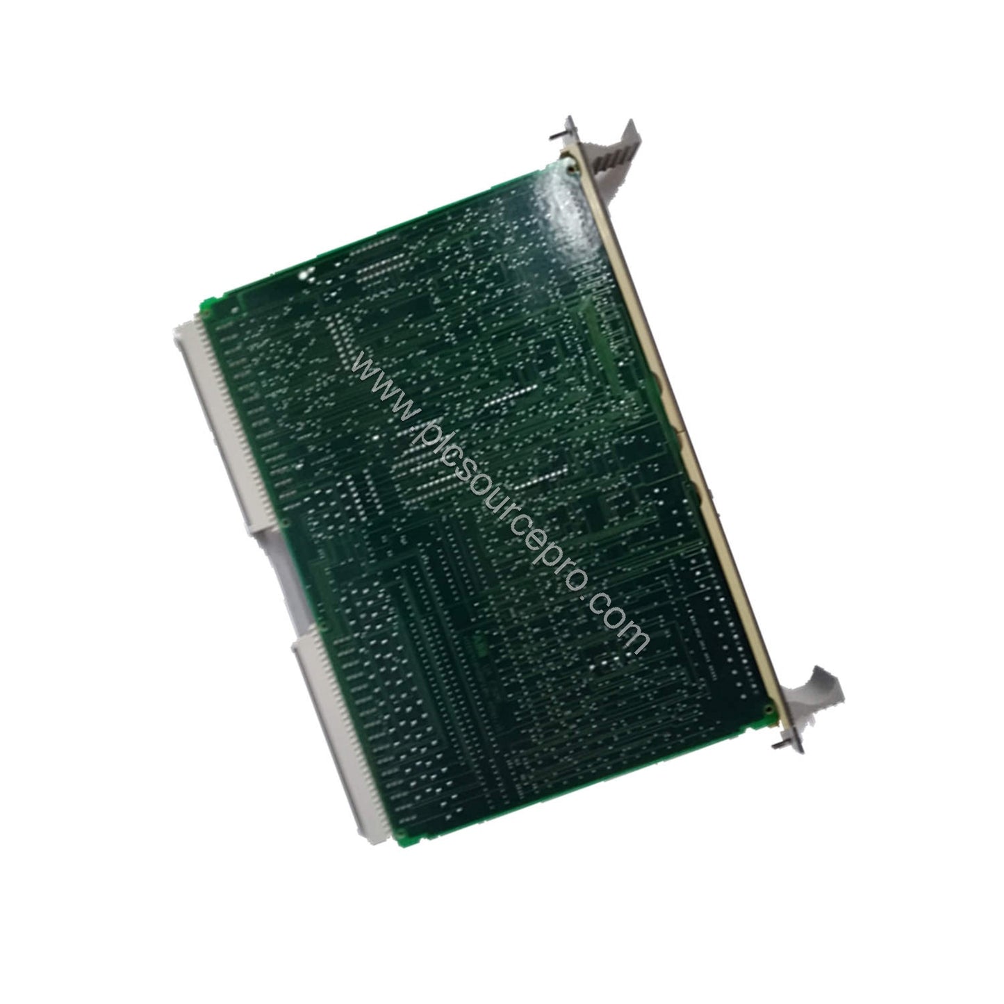 Figure 2: Side view of the ABB CI540 S100 I/O Bus Extension module highlighting its slim profile and mounting holes for cabin
