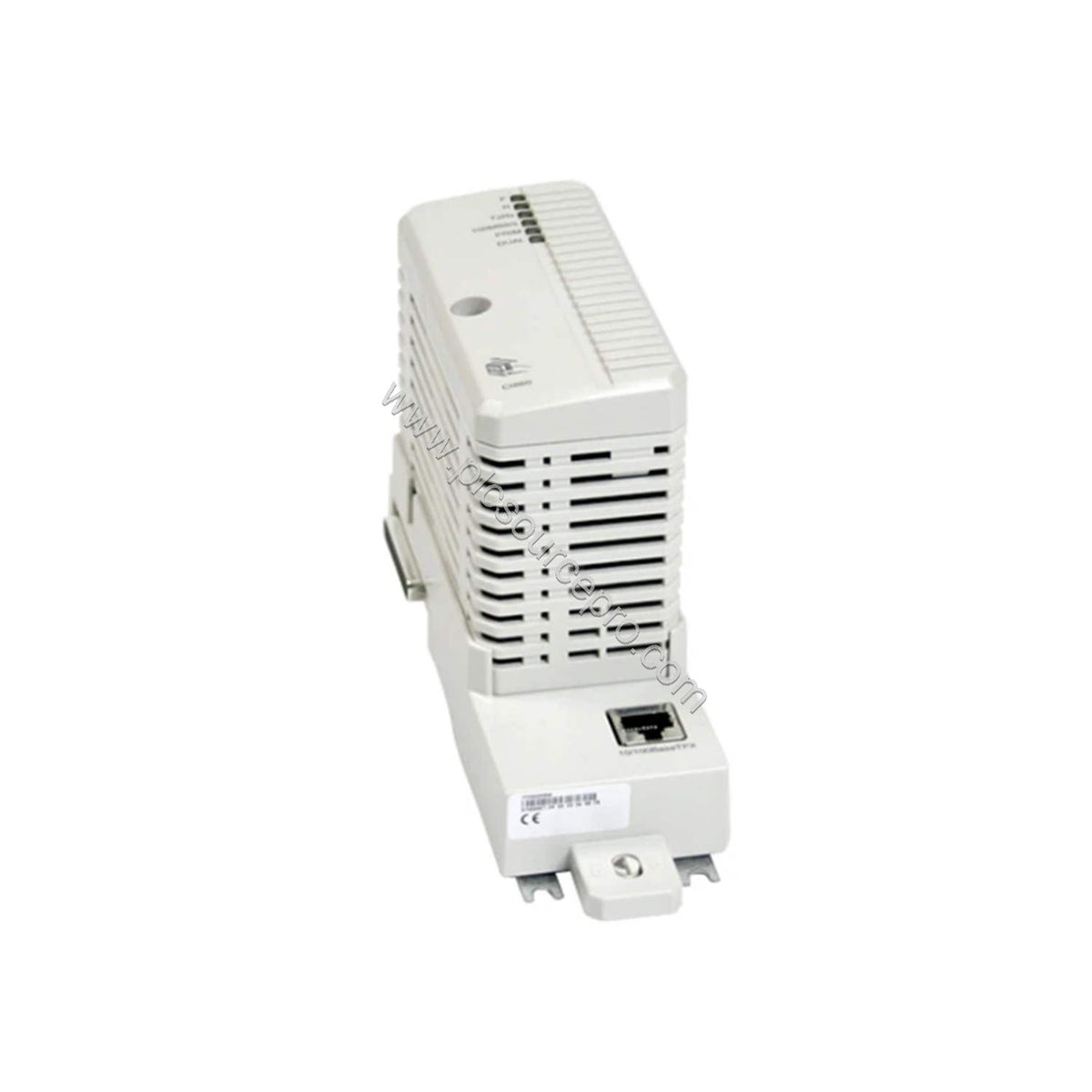 Figure 1: Front view of the ABB CI862 Industrial Automation Module showing its compact industrial enclosure and front panel c