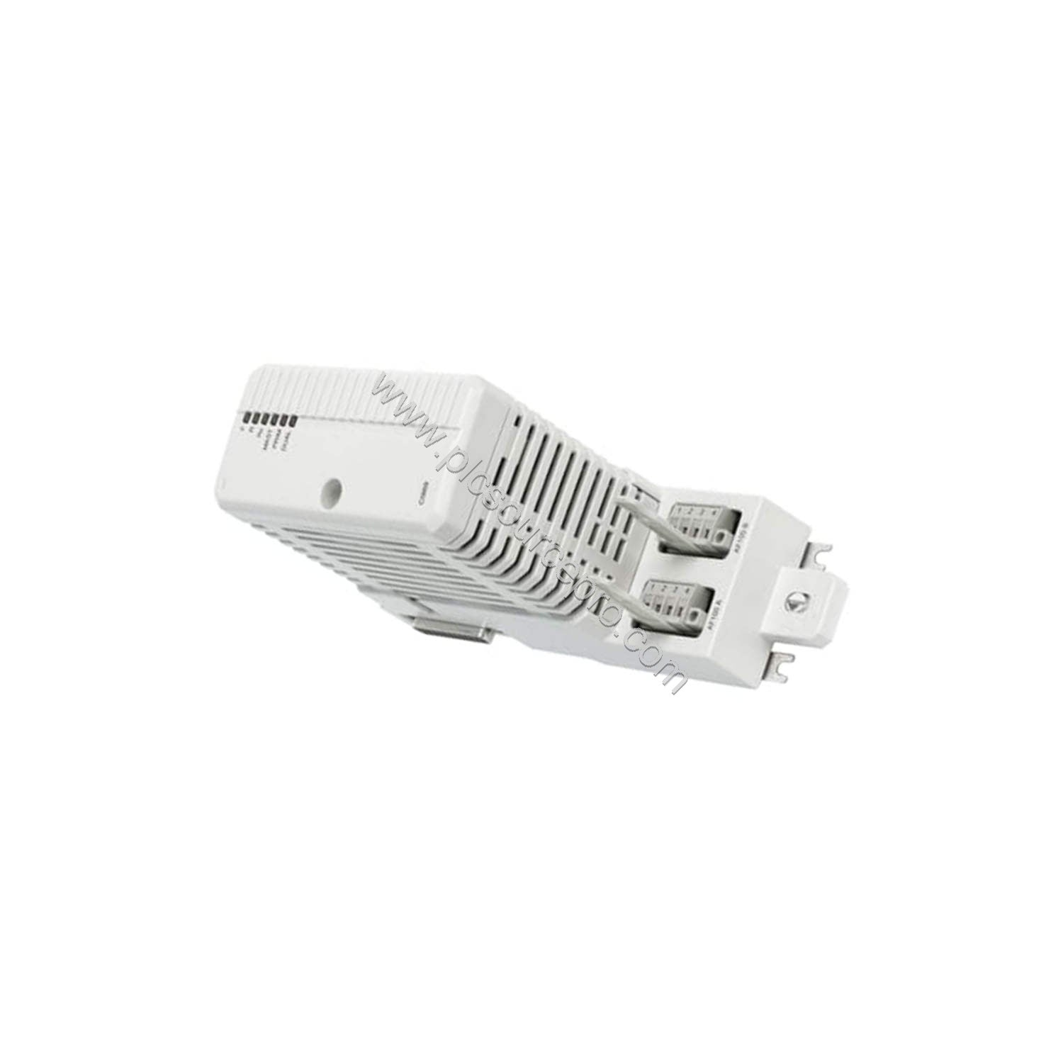 Figure 2: Side view of the ABB CI869 module highlighting the twisted pair connector and CEX-Bus interface for AF 100 communic