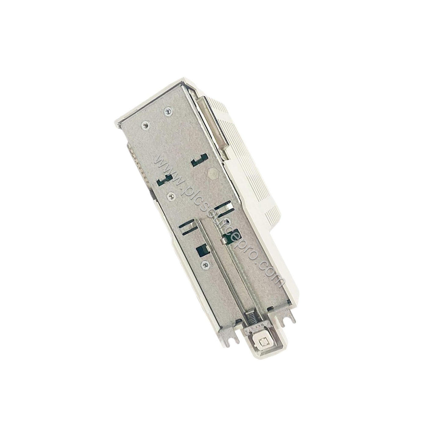 Figure 2: Close-up of the ABB CI871A communication interface highlighting its RJ45 Ethernet connectors and status LEDs.