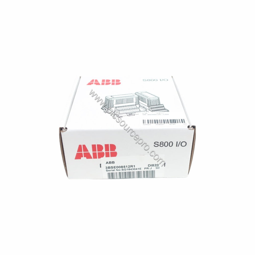 Figure 1: Front view of the ABB DI820 Industrial Automation Module showing its compact S800 form factor and LED status indica