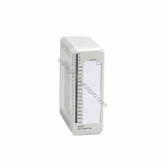 Figure 1: Front view of the ABB DP820 Industrial Automation Module showing its compact S800 housing and status LEDs.