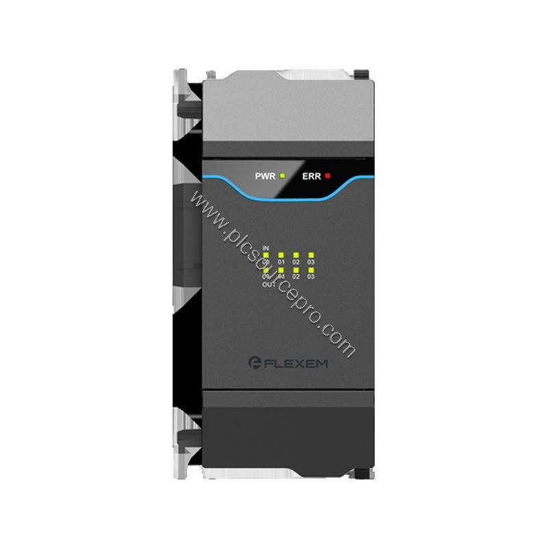 Figure 1: Front view of the Flexem F5-MA0402A Industrial Automation Module showing its compact industrial enclosure and front