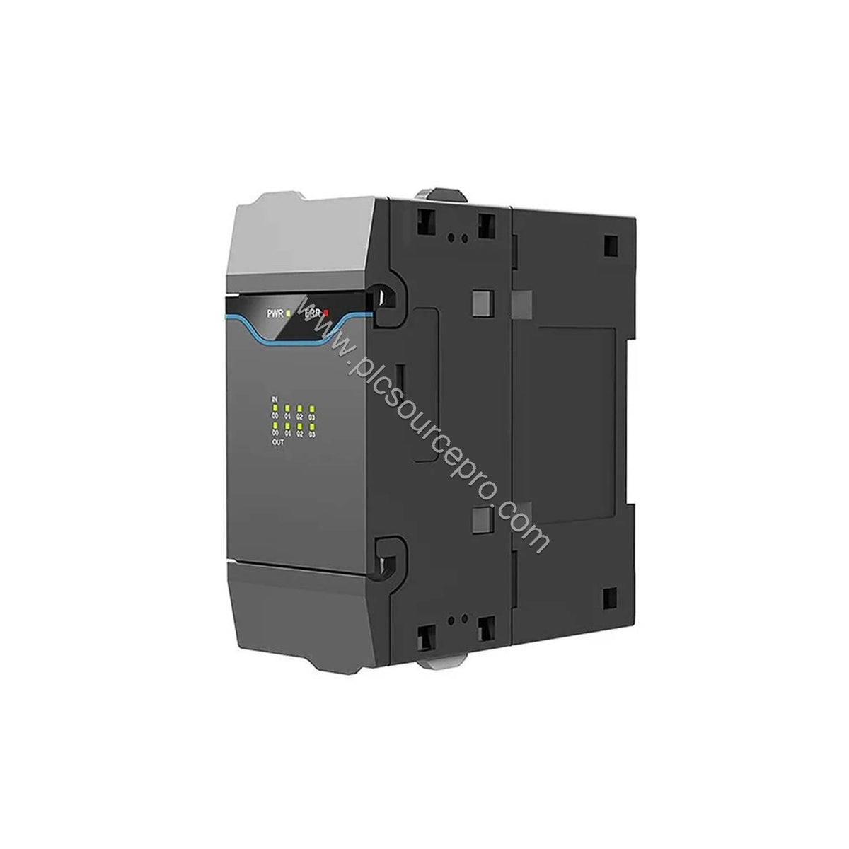 Figure 1: Front view of the Flexem F5-MD0808R industrial automation module showing its compact engineering plastic enclosure 