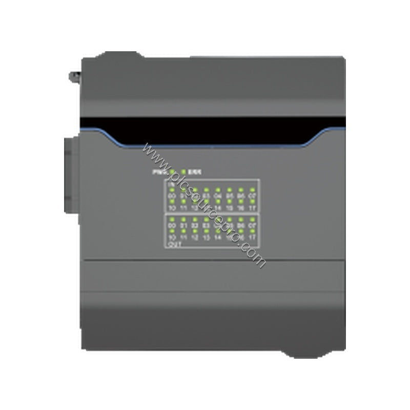 Figure 1: Front view of the Flexem F5-MD1616N Industrial Automation Module showing its compact metal housing and terminal blo