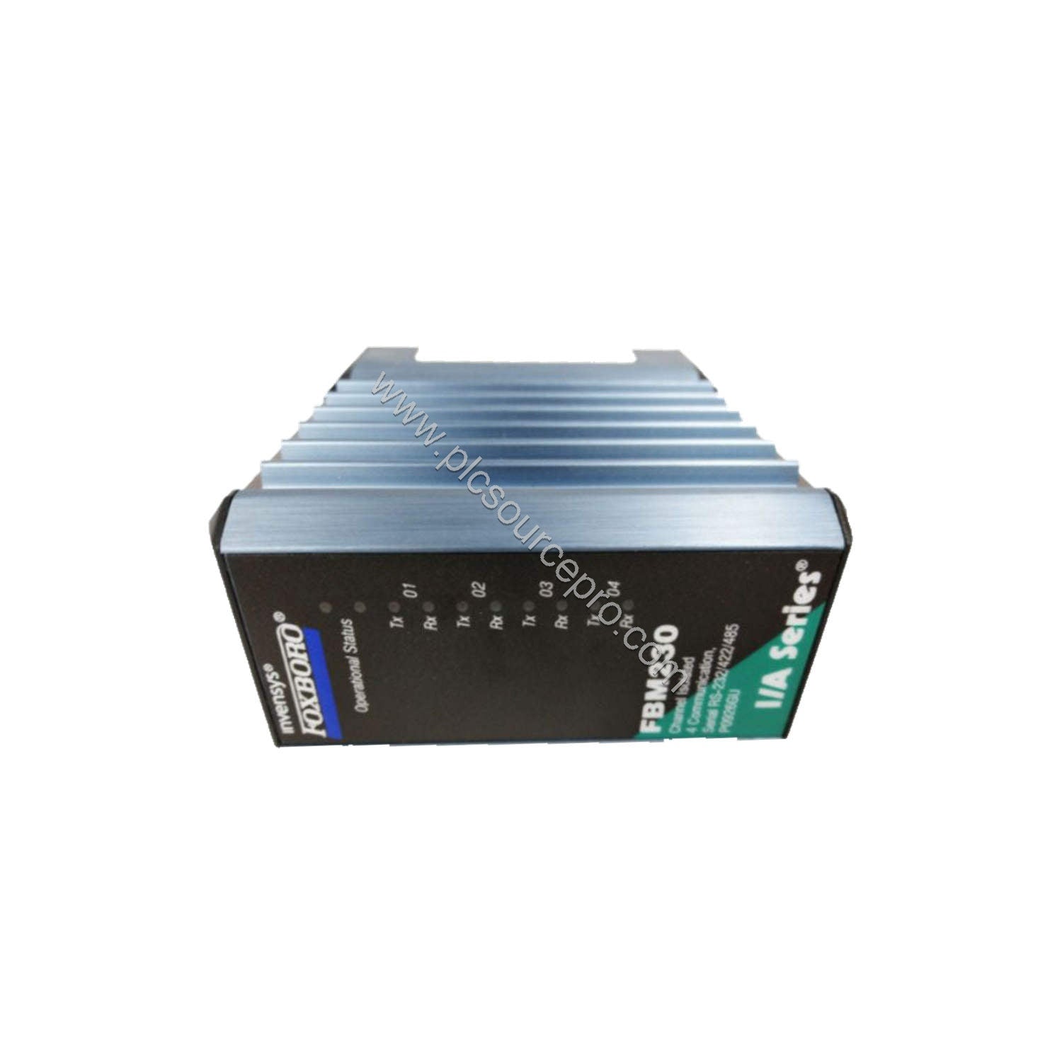 Figure 2: Diagram of the Schneider FBM230 Modbus Master interface highlighting the RS-232, RS-422, and RS-485 connection opti