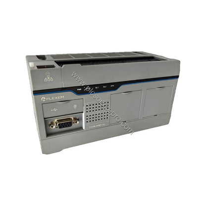 Figure 1: Front view of the Flexem FC5-40MP-DC Industrial Automation Module showing its compact DIN-rail mountable housing wi