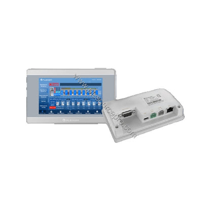 Figure 1: Front view of the Flexem FE7043WE-UL Industrial Automation Module showing its 4.3-inch TFT LCD display and compact 