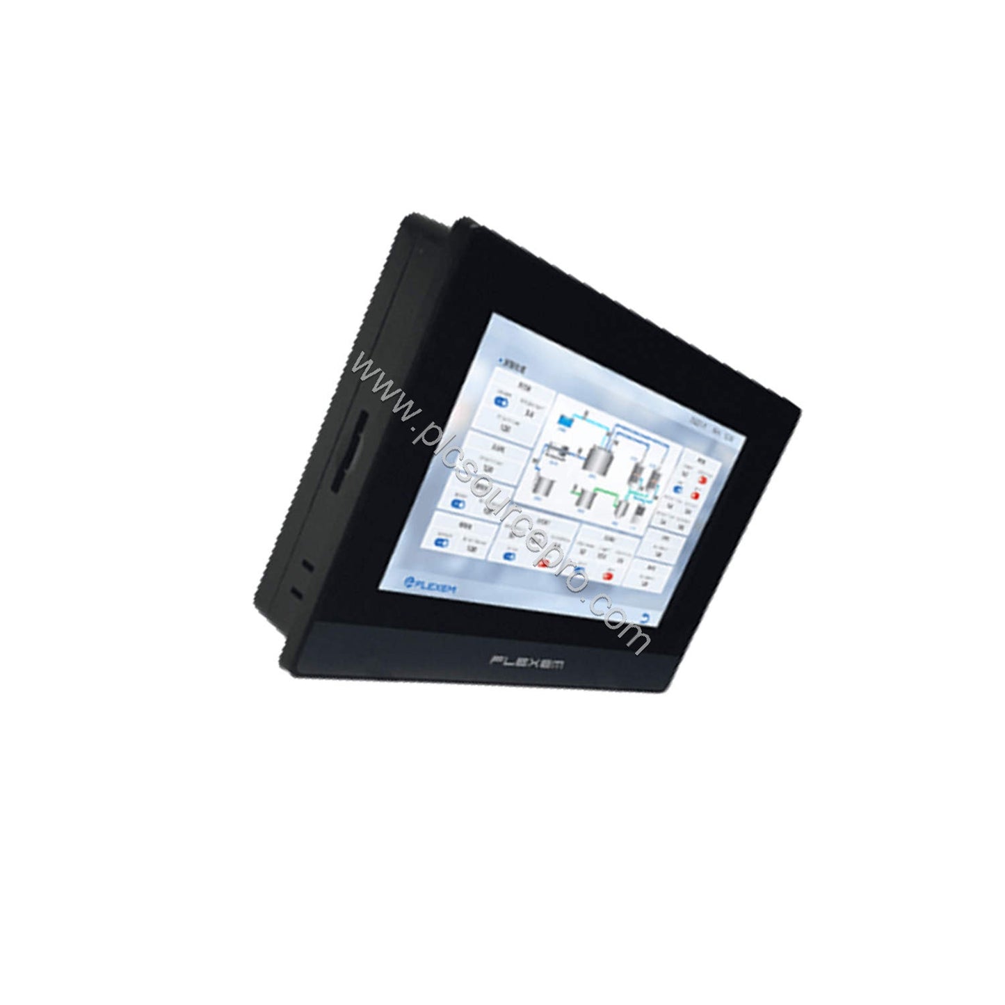 Figure 2: Rear view of the Flexem FE7070IP Industrial Automation Module highlighting the RS485 serial port, USB connections, 