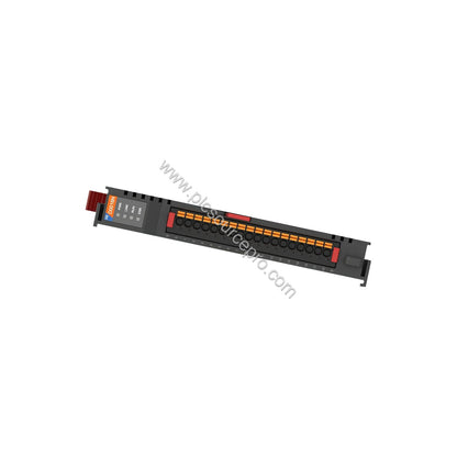 Figure 2: Side view of the Flexem FR-D1600 module highlighting its slim 18mm profile and 35mm DIN-rail mounting clip.