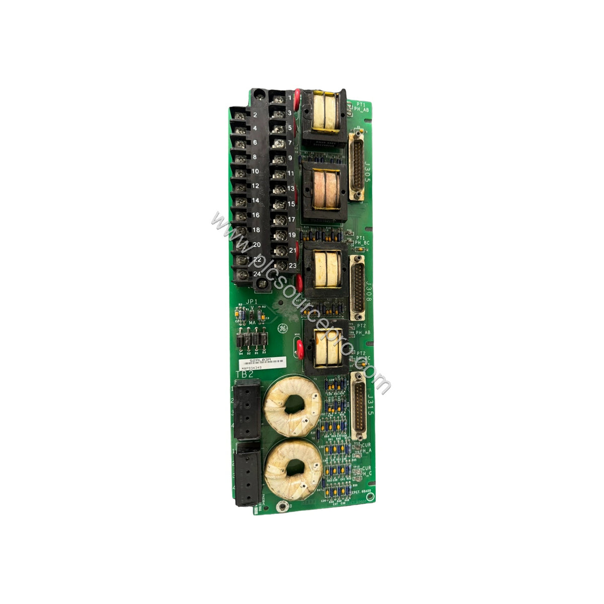Figure 1: Front view of the GE IS200ISBBG1AAB Industrial Automation Module showing its compact PCB design with DIN-rail mount