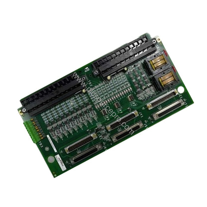 Figure 2: Close-up of the GE IS200TREAH2AED terminal connections and jumper blocks, illustrating the TMR voting and voltage m