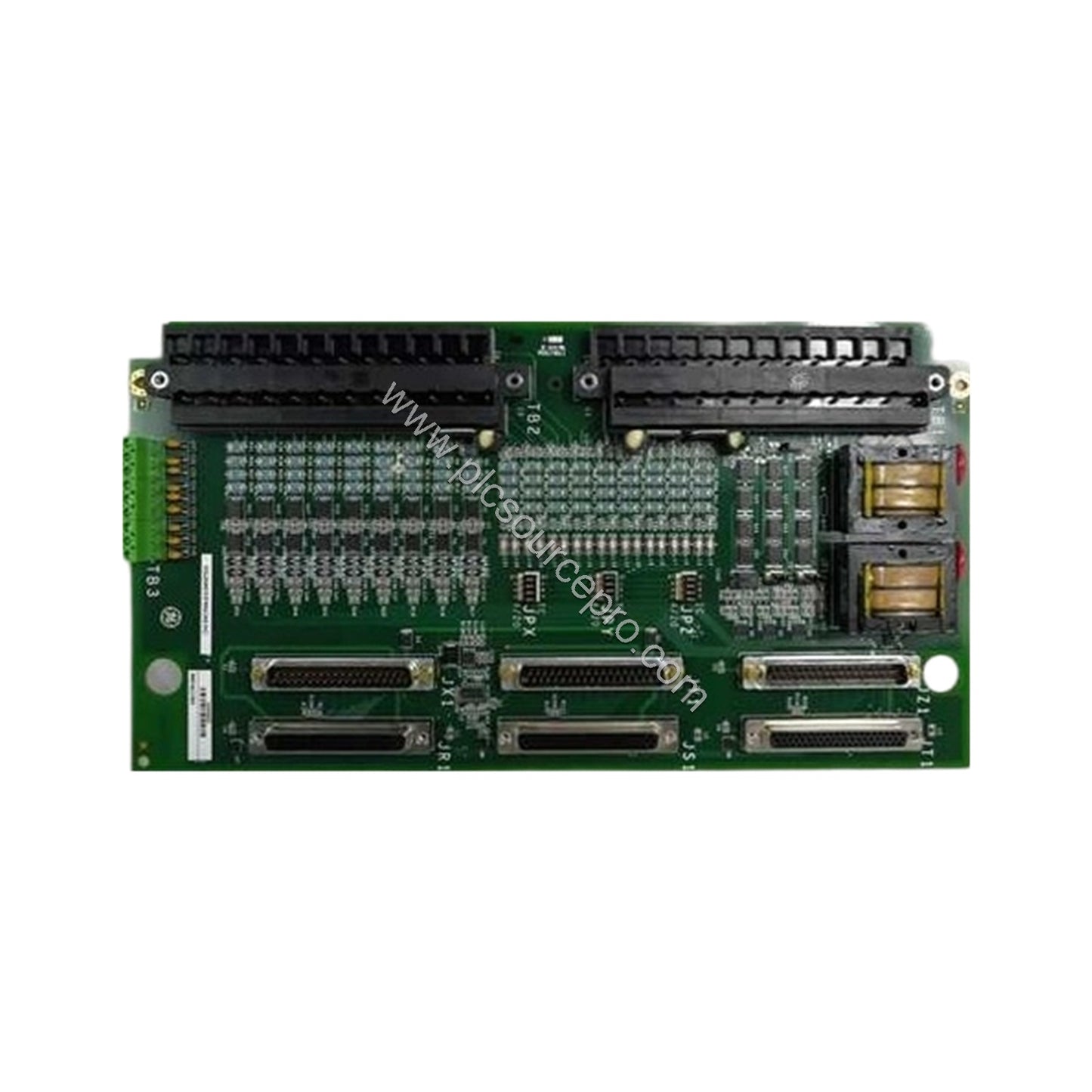 Figure 1: Front view of the GE IS200TREAH2AED Turbine Emergency Trip Terminal Board showing its compact surface mount design 