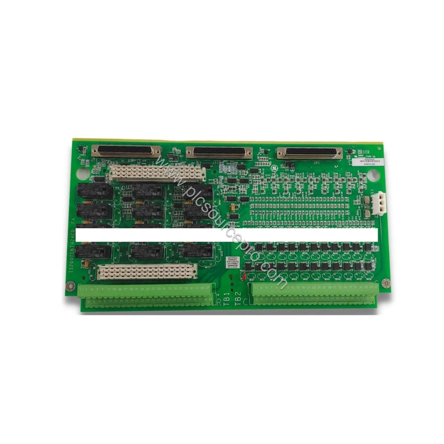 Figure 1: Front view of the GE IS200TDBSH2A Industrial Automation Module showing its compact terminal board layout and DIN-ra