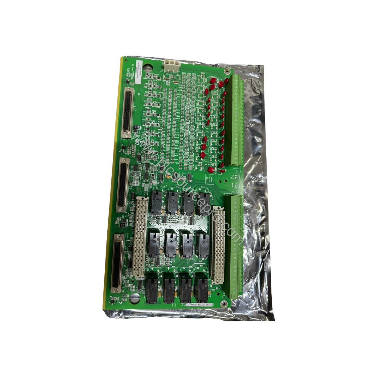Figure 1: Front view of the GE IS200TDBTH6A Mark VIe discrete I/O terminal board showing its compact PCB with potentiometers,