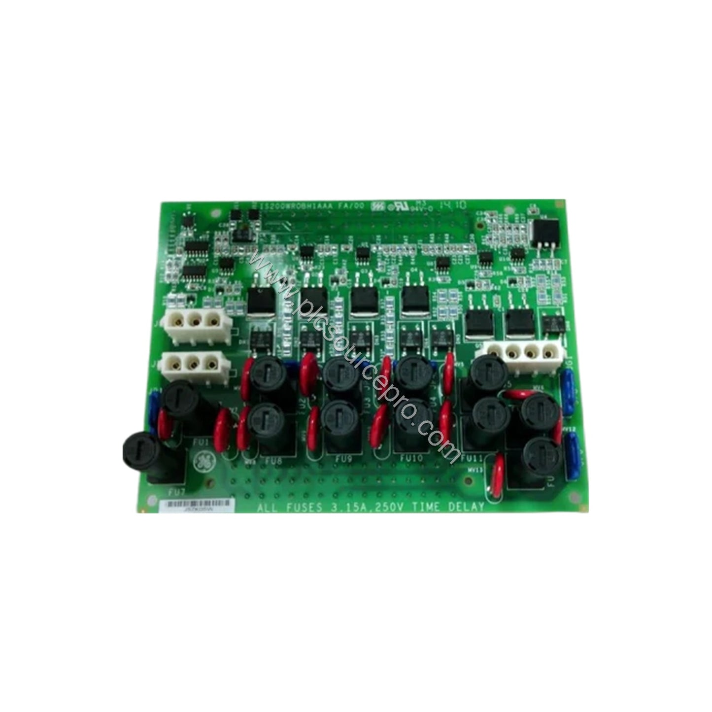 Figure 1: Front view of the GE IS200WROBH1A Industrial Automation Module showing its compact board layout and fuse holders.