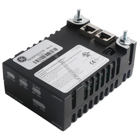 Figure 1: Front view of the GE IS220PAICH1B Industrial Automation Module showing its compact industrial enclosure and LED sta
