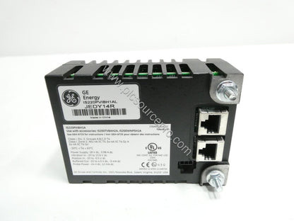 Figure 1: Front view of the GE IS220PVIBH1AL Vibration Monitor Pack showing its compact industrial enclosure and diagnostic L
