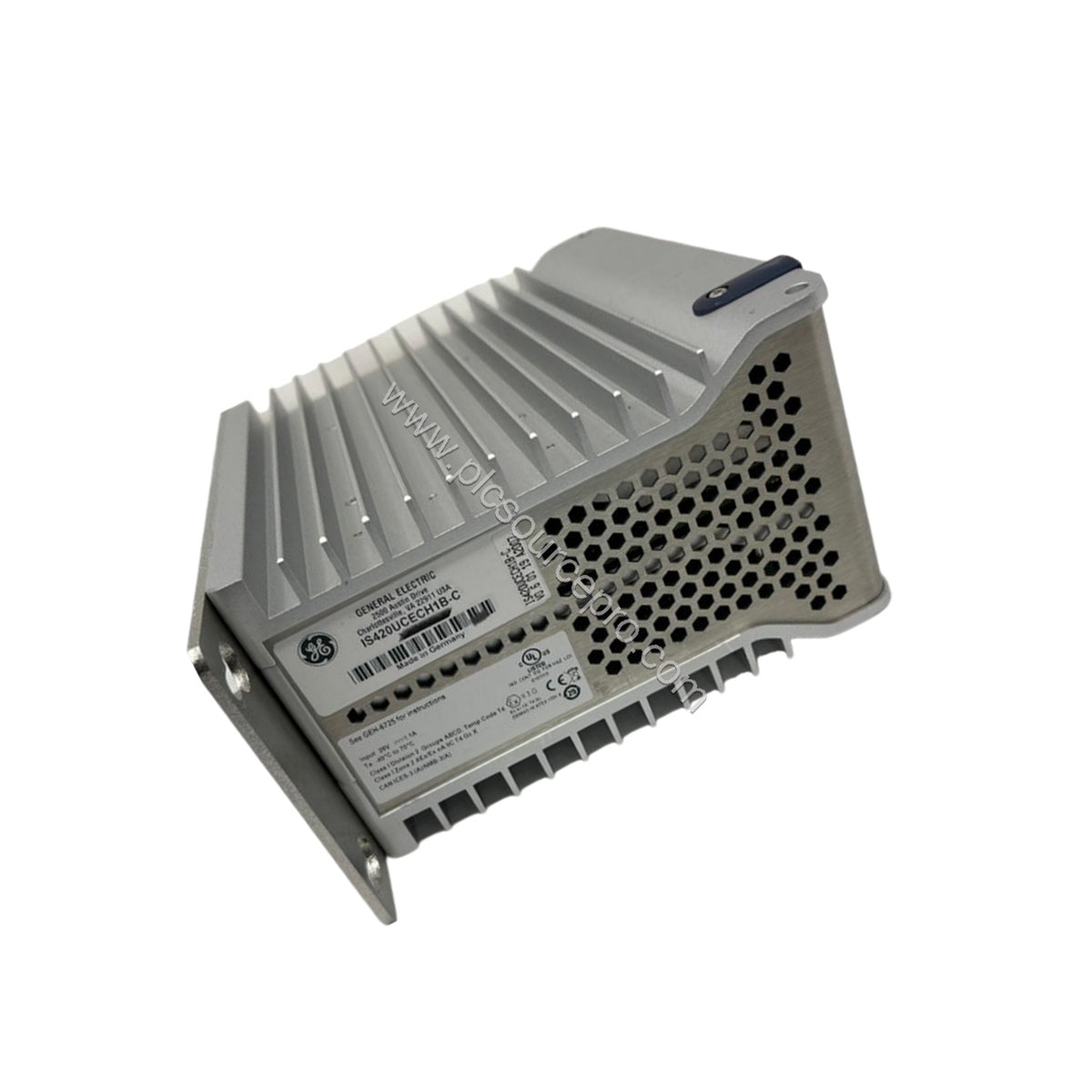 Figure 2: Close-up of the GE IS420UCSCH1B controller highlighting its six Ethernet ports and LED indicators for network statu