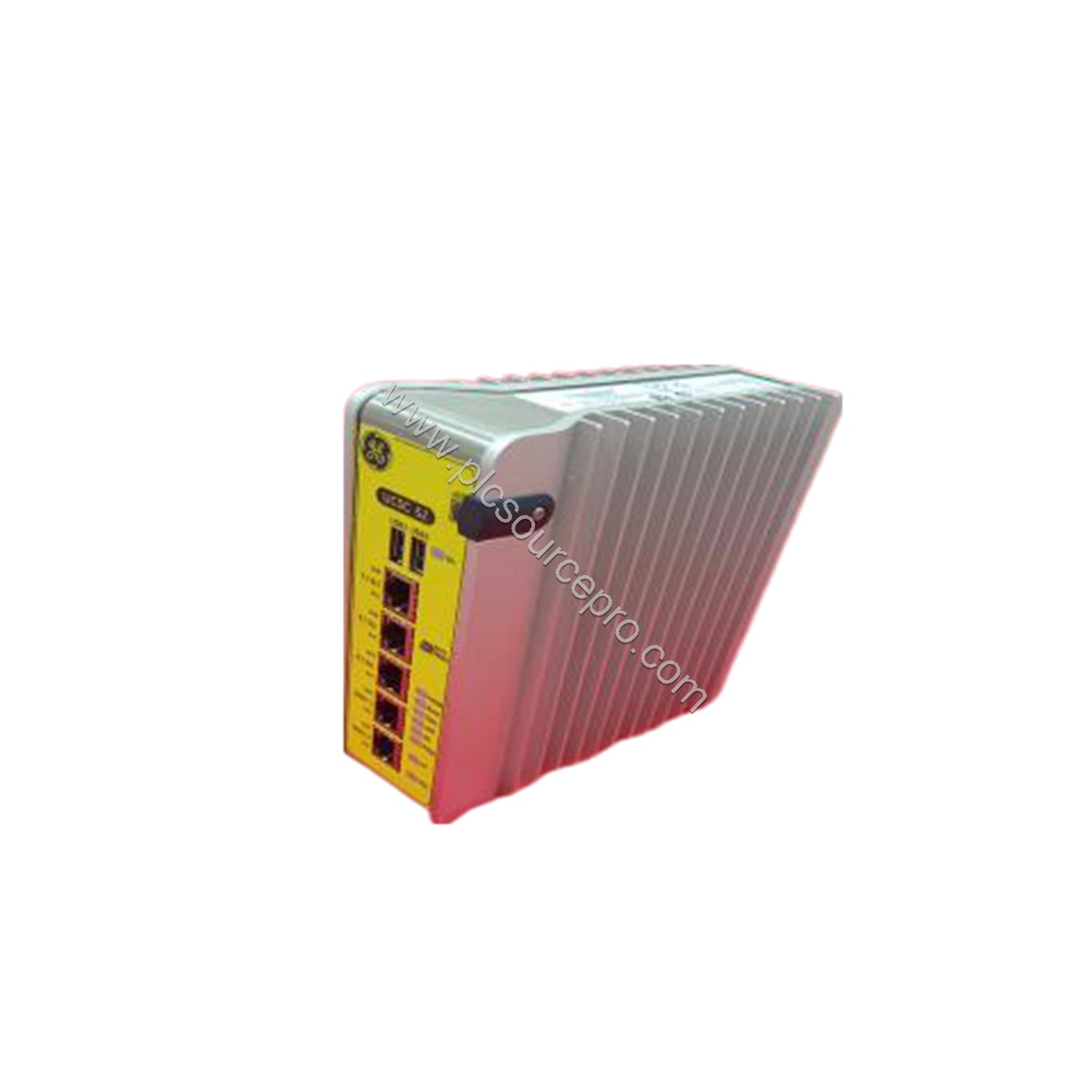 Figure 1: Front view of the GE IS420UCSCS2A dual core controller module showing its compact industrial enclosure and DIN-rail