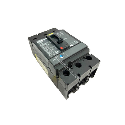 Figure 2: Side view of the Square D JDL36225 PowerPact J-Frame breaker showing dimensions and lug wiring area for 350 KCMIL c