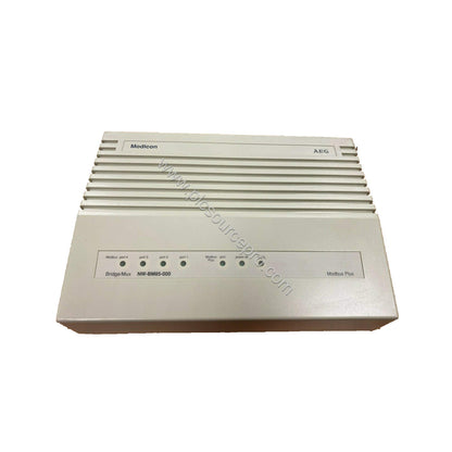 Figure 1: Front view of the Schneider NW-BM85C002 Modicon multiplexer module showing its compact industrial enclosure and fro
