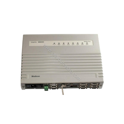 Figure 2: Side angle of the Schneider NW-BM85S485 multiplexer bridge module highlighting the mounting holes and connection te