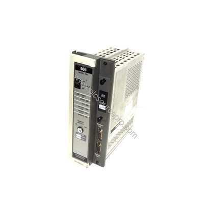 Figure 1: Front view of the Schneider PC-L984-785 Compact CPU showing its robust industrial enclosure and status LED indicato