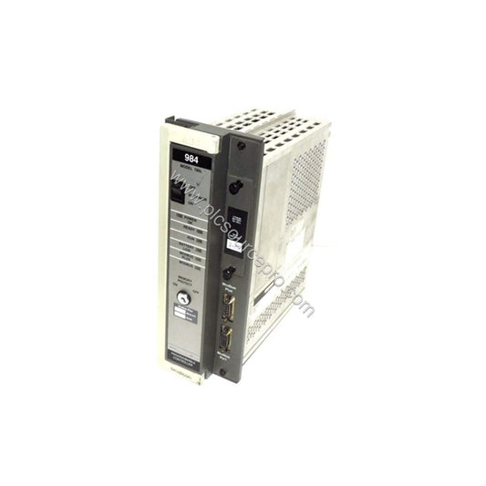 Figure 1: Front view of the Schneider PC-L984-785 Compact CPU showing its robust industrial enclosure and status LED indicato